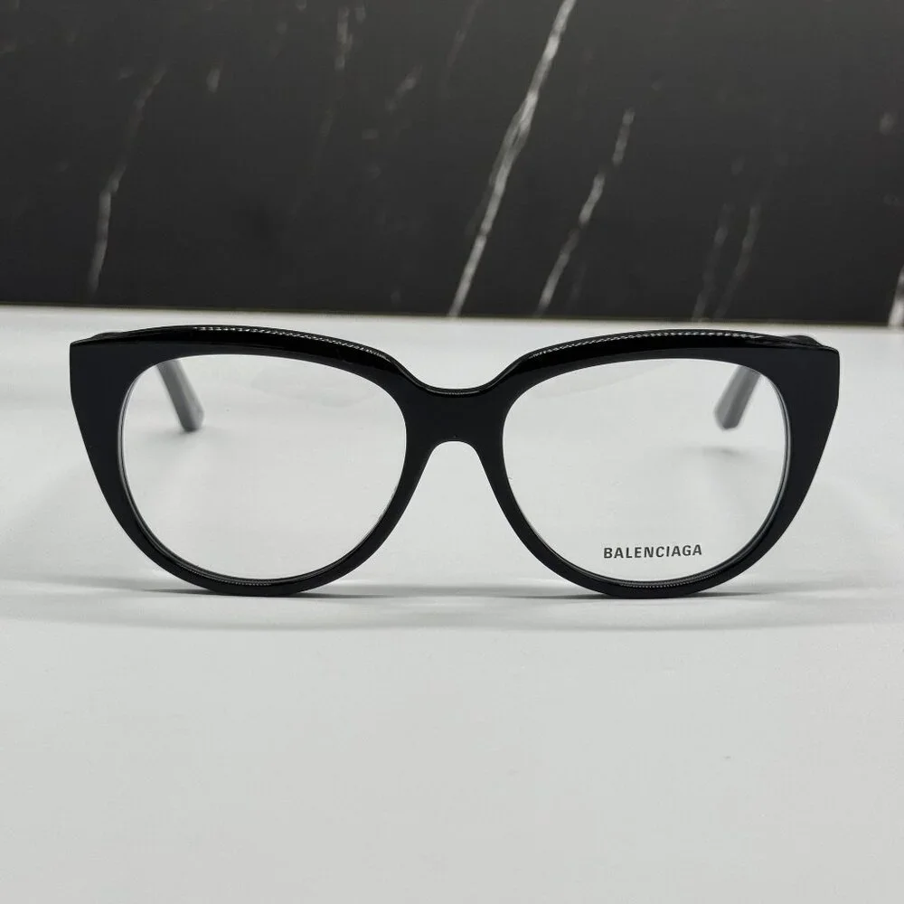 NEW BALENCIAGA BB0131O 001 CAT EYE BLACK WOMEN EYEGLASSES BALENCIAGA